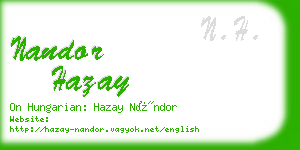 nandor hazay business card